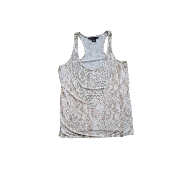 AX Armani Exchange Beige Snake Print Top - Picture 2 of 5